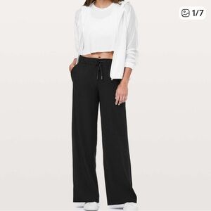 Lululemon On The Fly Pant Wide Leg Black Women's Size 12